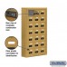 Salsbury Cell Phone Storage Locker - 7 Door High Unit (5 Inch Deep Compartments) - 21 A Doors - Gold - Surface Mounted - Resettable Combination Locks